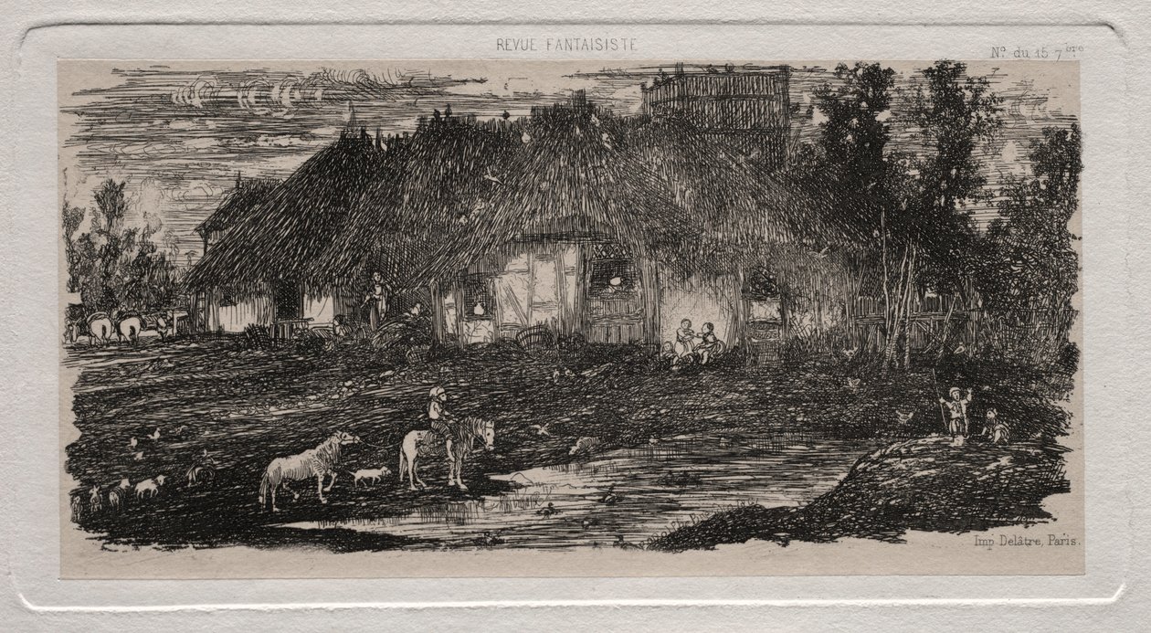 Der Bauernhof, 1861 von Rodolphe Bresdin