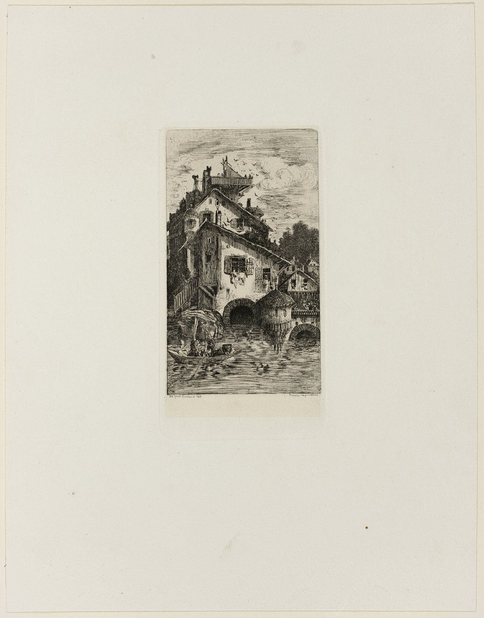 Wassermühle von Rodolphe Bresdin