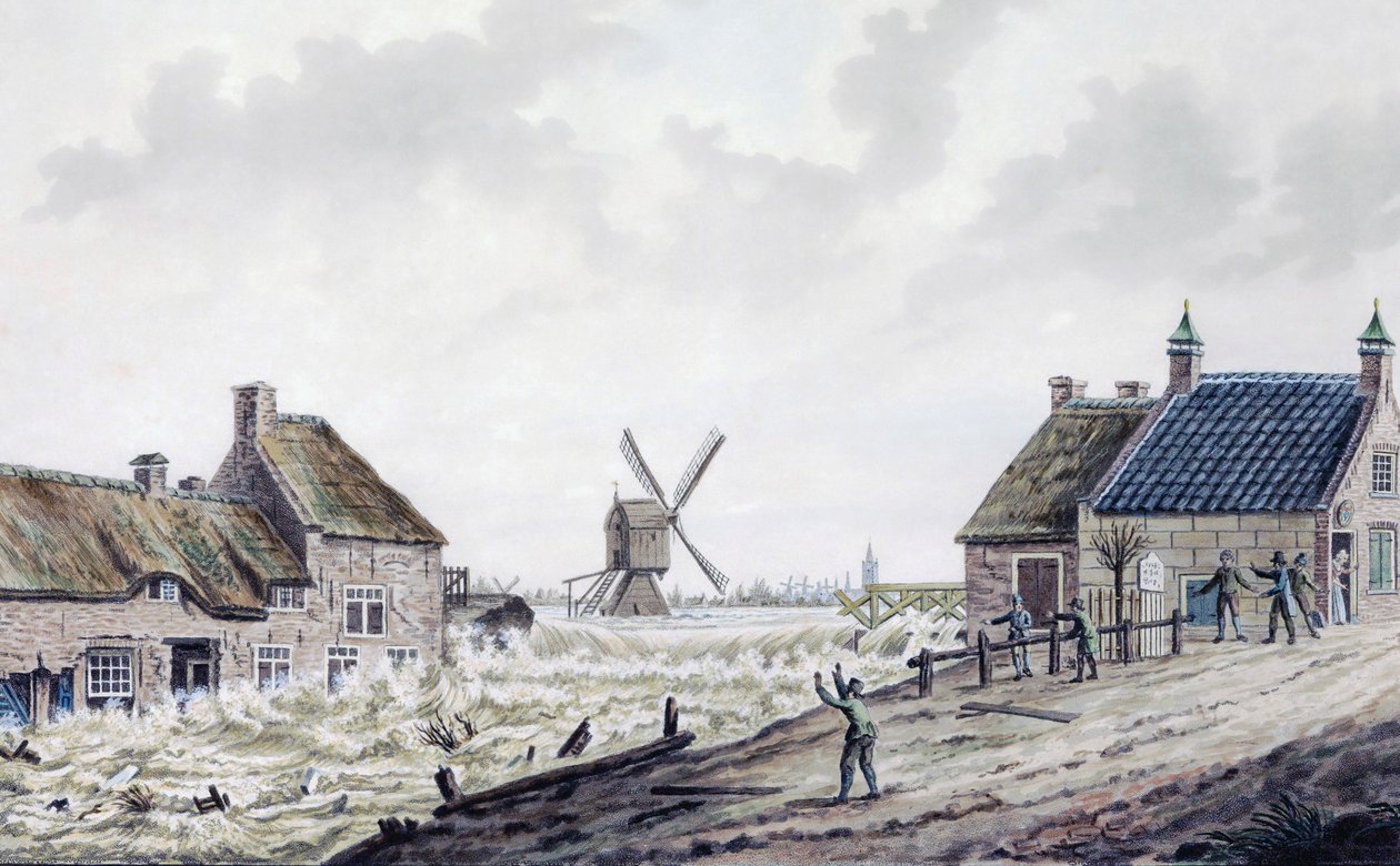Überschwemmung nach Deichbruch von Roelof van der Meulen