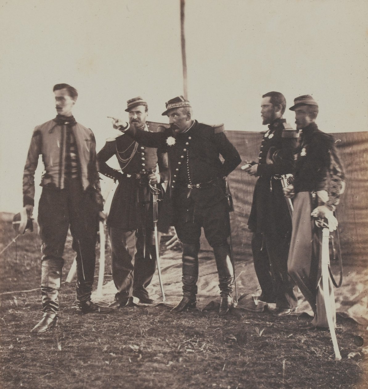 General Bosquet (1810-61) und Stab, 1855 von Roger Fenton