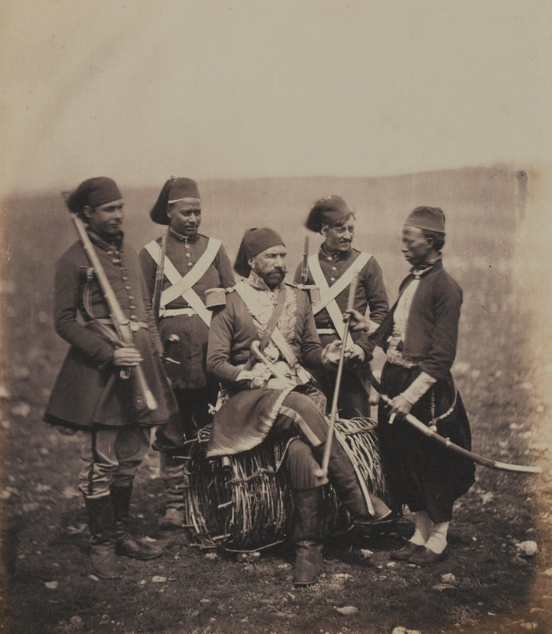 Ismail Pascha (1830-95) und Begleiter von Roger Fenton