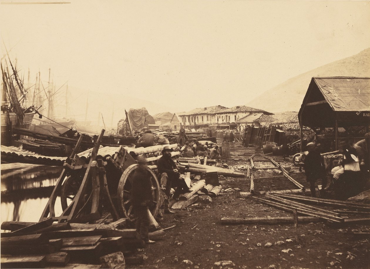Anlegestelle Eisenbahnläger, Balaklava von Roger Fenton