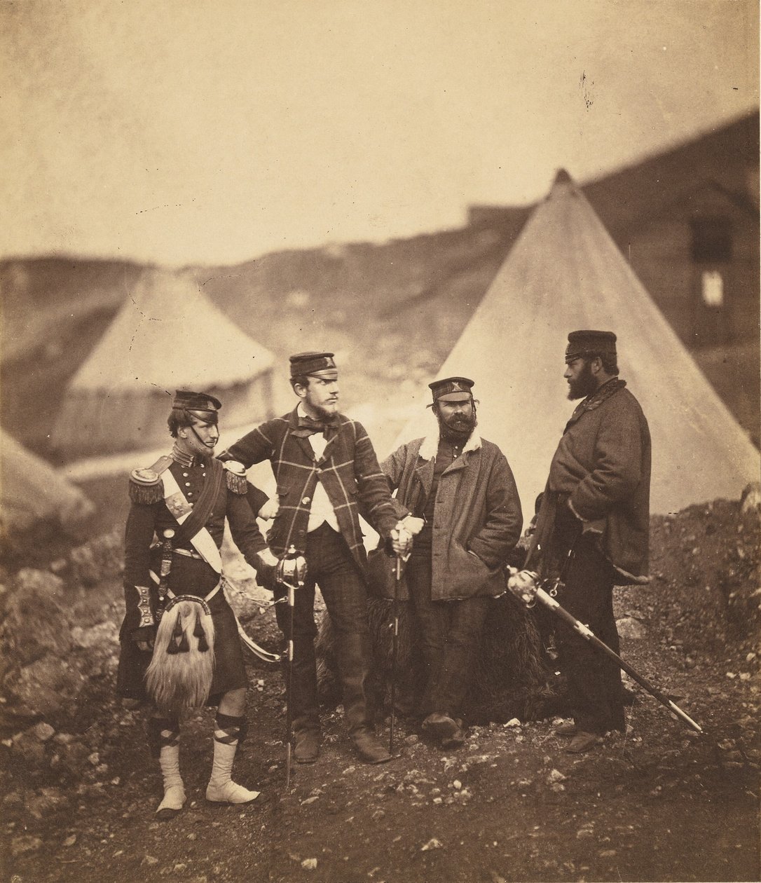Offiziere der 42. Highlanders von Roger Fenton