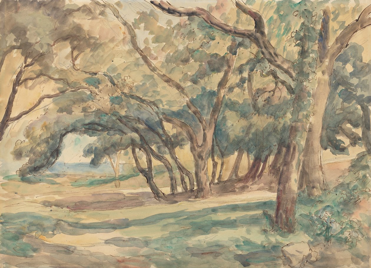 Waldlichtung in der Nähe von St. Tropez von Roger Fry