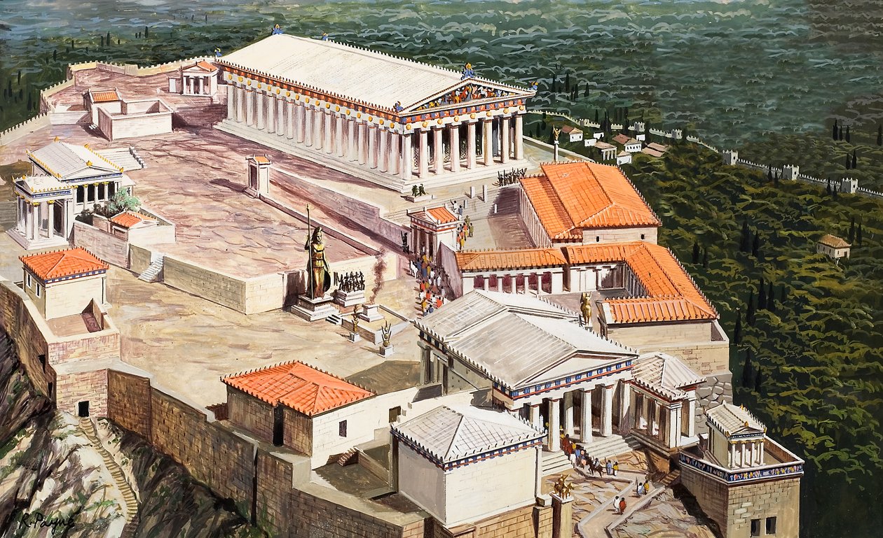 Die Akropolis und das Parthenon von Roger Payne