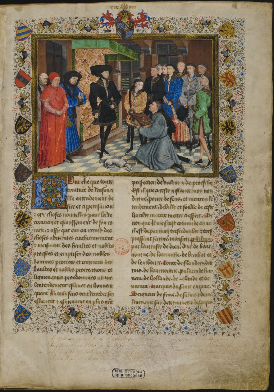 Frontispiz der Chroniques de Hainaut von Rogier van der Weyden