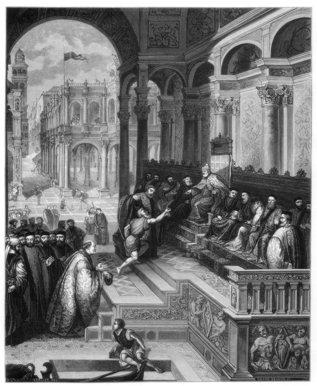 Die Übergabe des Rings, 1534 von Roland Brunier