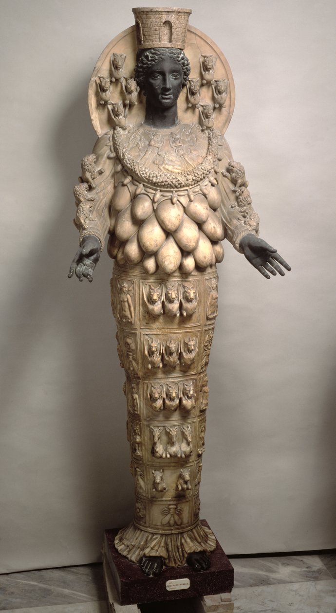 Artemis von Ephesus (Bronze und Alabaster) von Roman