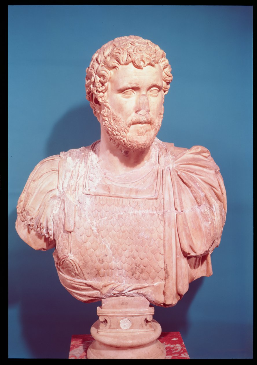 Büste des Kaisers Antoninus Pius (86-161 n. Chr.) (Marmor) von Roman