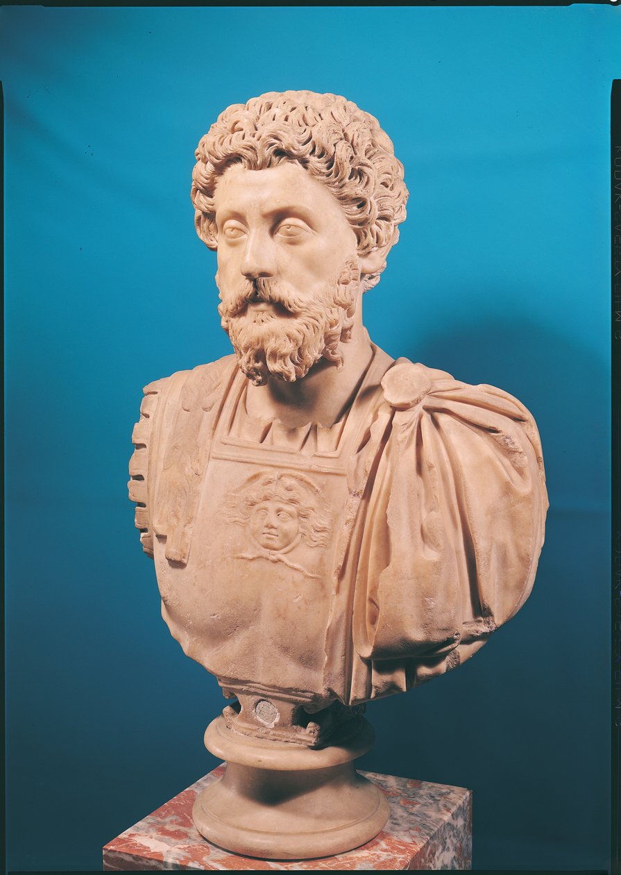 Büste von Marcus Aurelius (121-180) von Roman