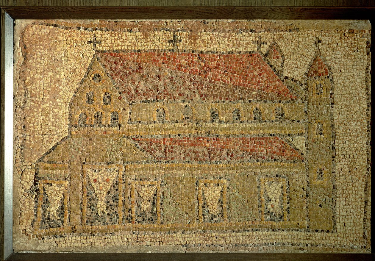Christliche Basilika, Mosaikboden, römische Zeit, 2. Hälfte des 5. Jahrhunderts n. Chr. von Roman