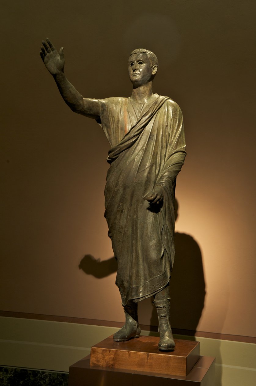 Etruskische Statue von Aule Metele, Der Redner von Roman