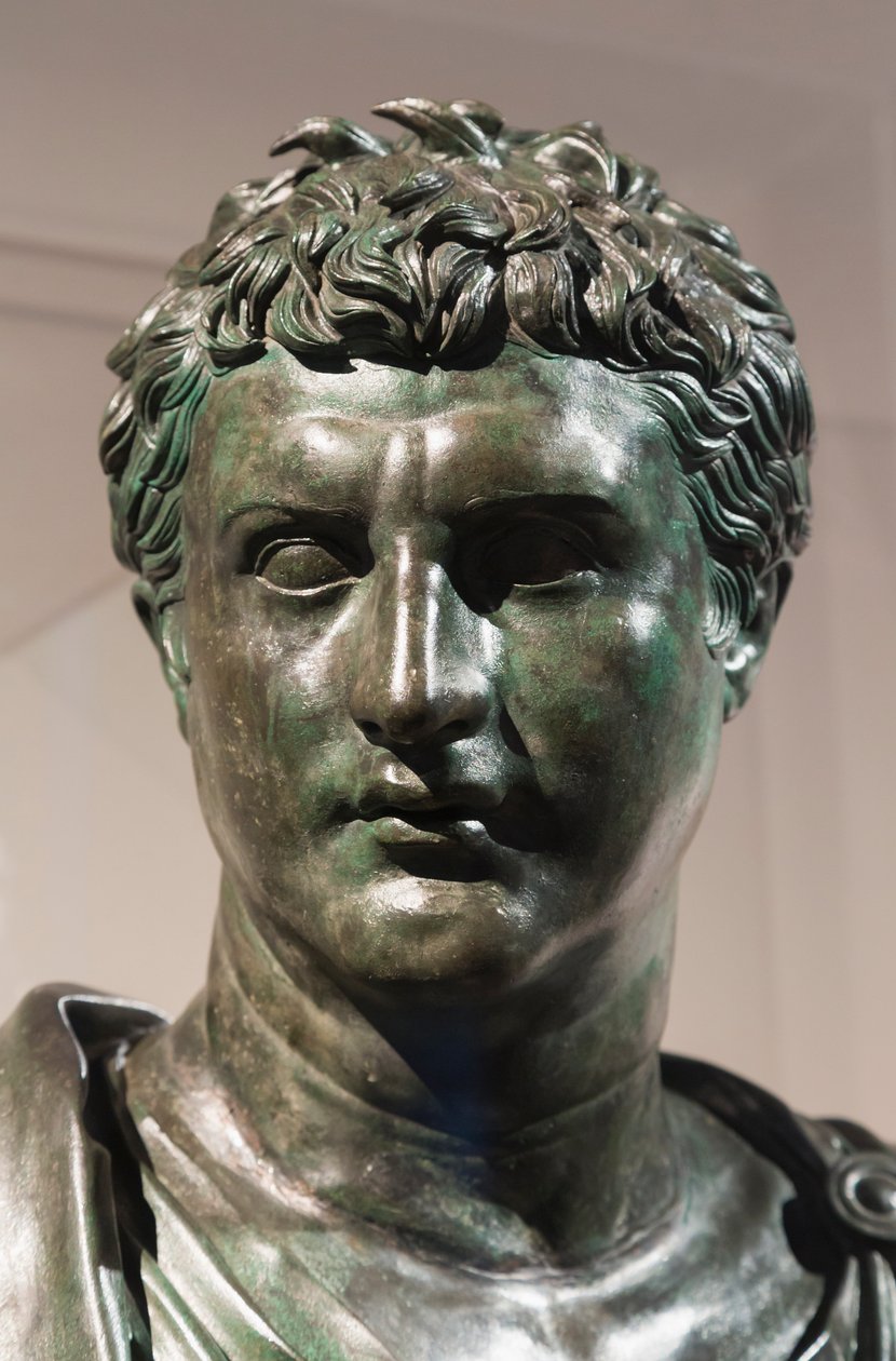 Eumenes II, Gründer der Bibliothek von Pergamon, ca. 50 v. Chr. (Bronze) von Roman