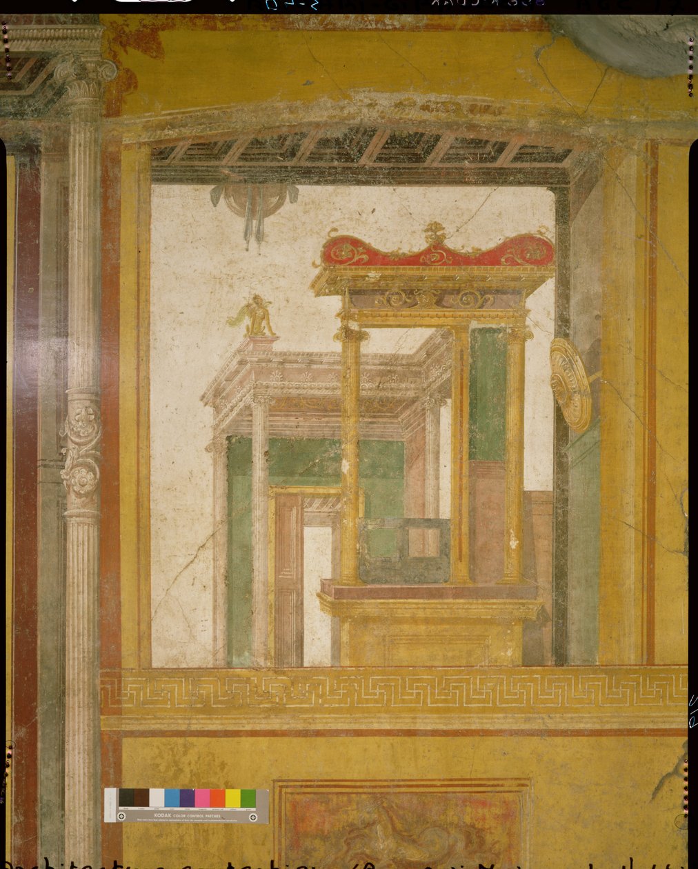 Fantastische Architektur, aus der Casa dei Vettii, ca. 50-79 n. Chr. von Roman