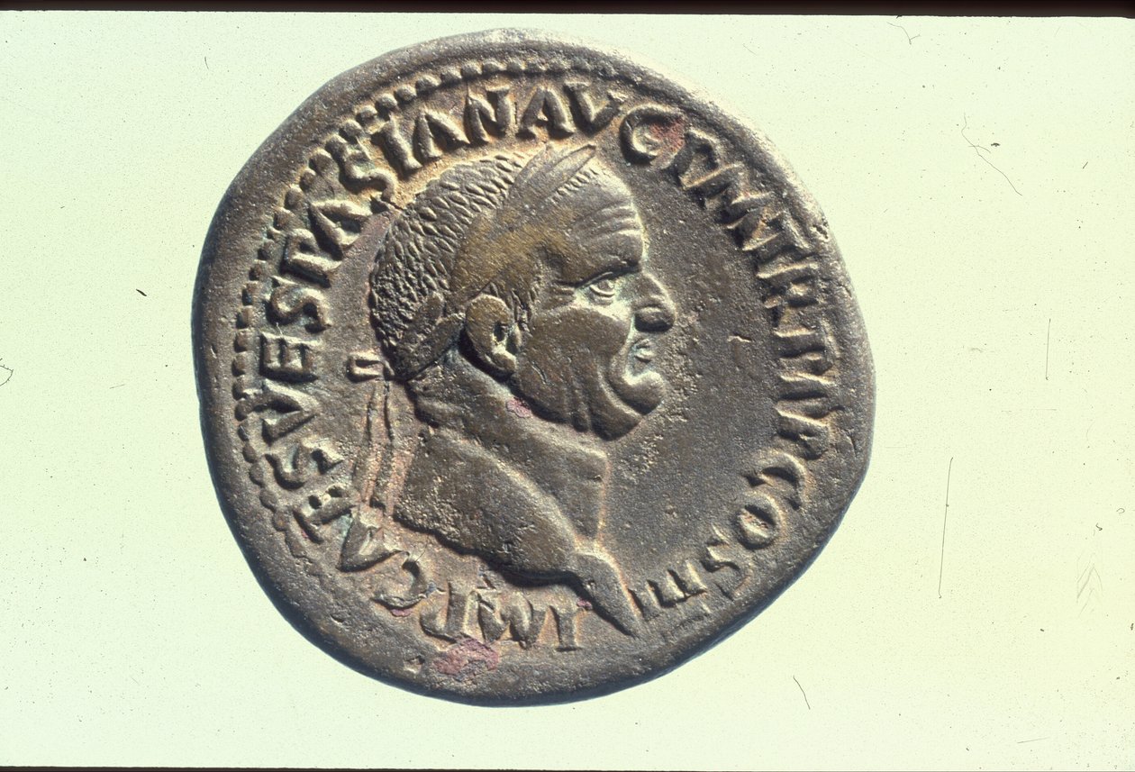Kaiserliche Münze mit Kaiser Vespasian (Bronze) von Roman