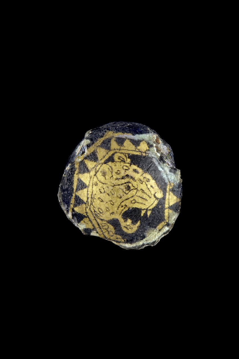 Medaille mit dem Kopf eines Leoparden mit geöffnetem Maul, 3.-4. Jahrhundert n. Chr. von Roman