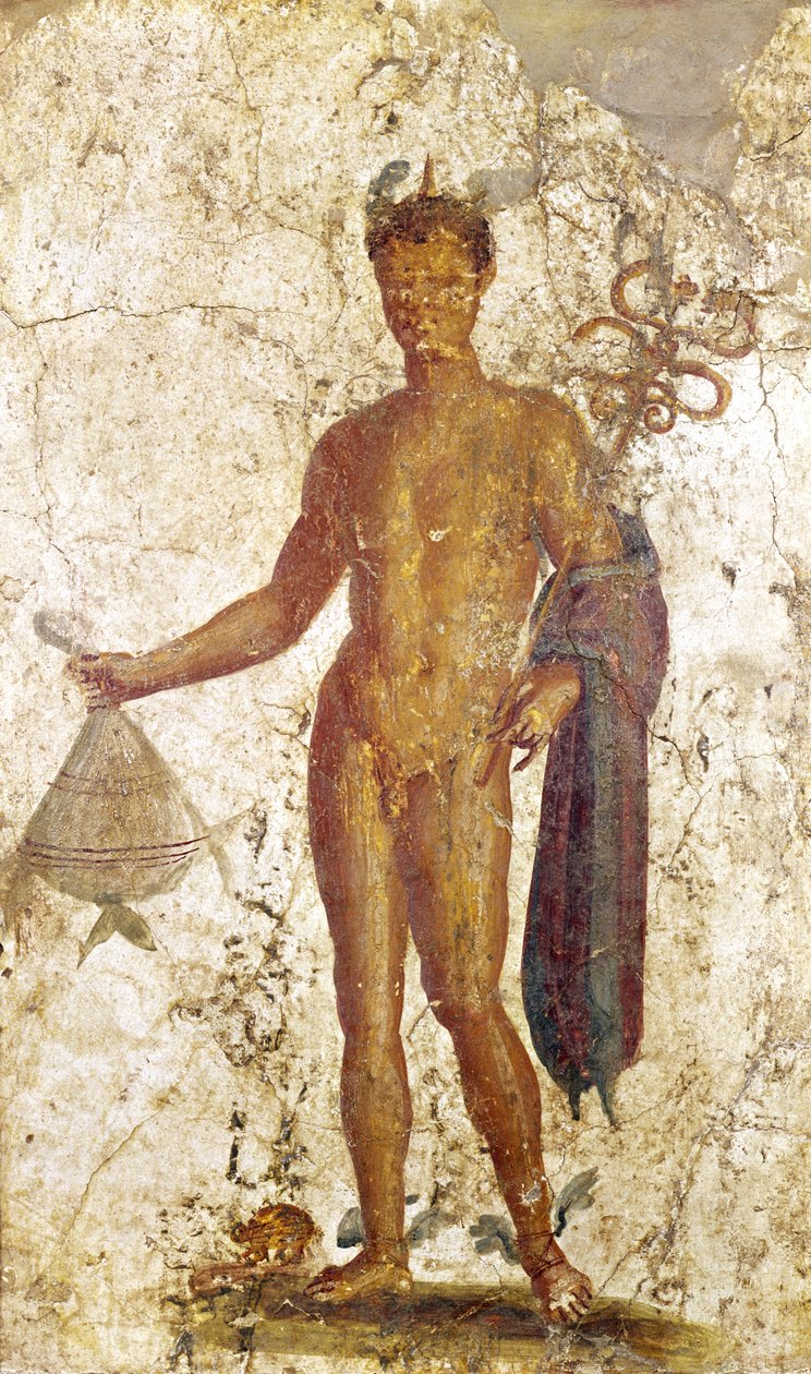 Merkur, aus Pompeji, ca. 50-79 n. Chr. von Roman