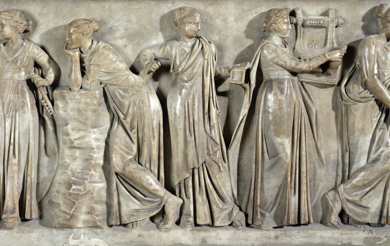 Sarkophag der Musen, (Detail) von Roman