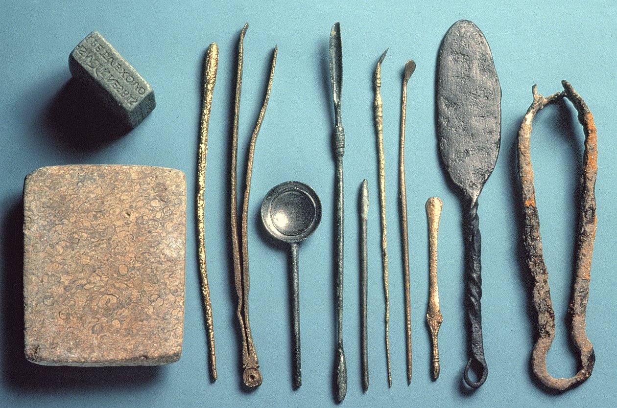 Chirurgische Instrumente, verschiedene Daten innerhalb der römischen Zeit von Roman