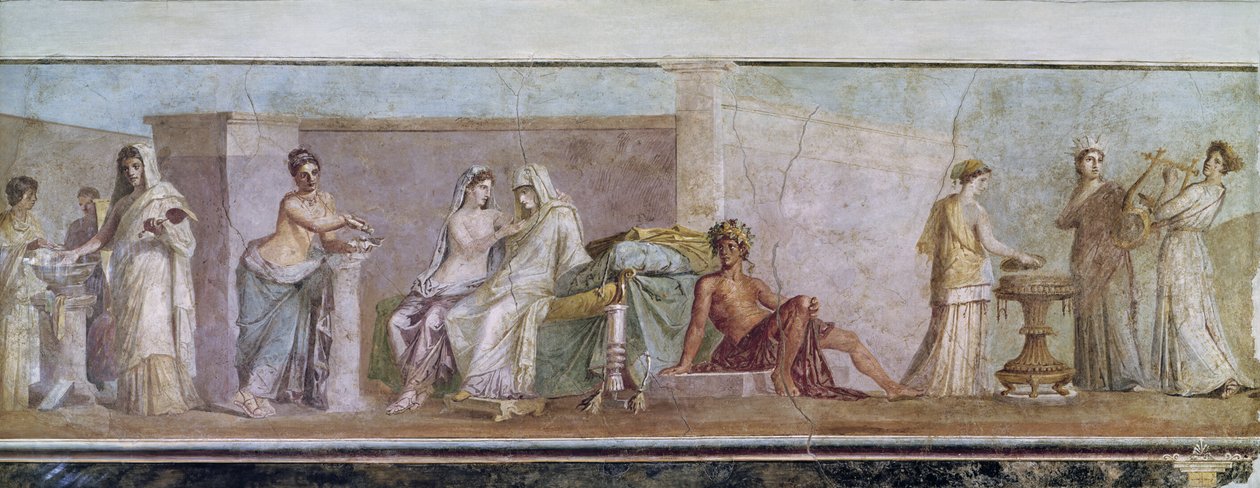 Die Aldobrandinische Hochzeit, 27 v. Chr.-14 n. Chr. von Roman