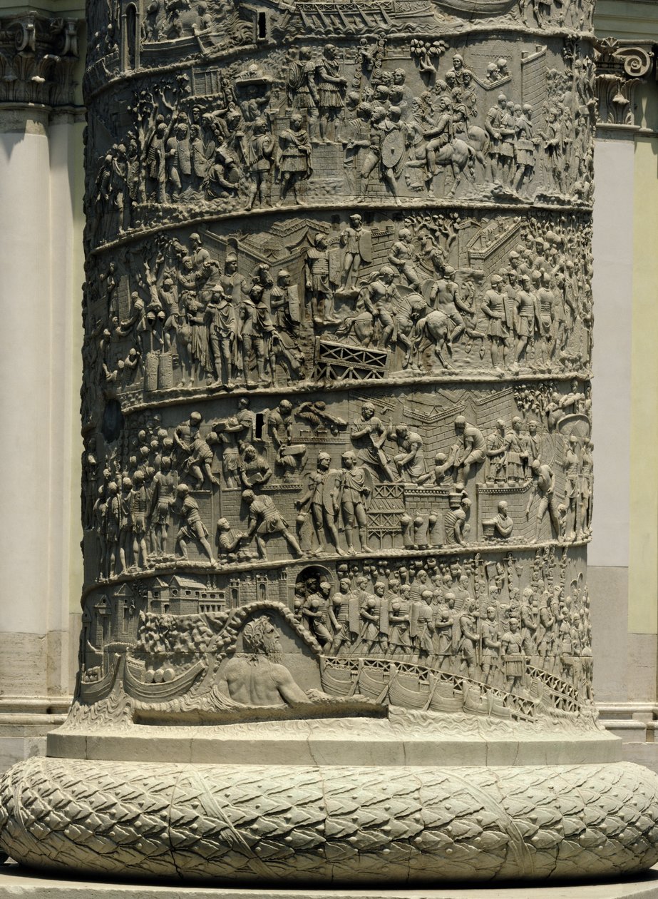 Der Kampf gegen die Daker, Detail von Trajanssäule, 113 n. Chr. von Roman