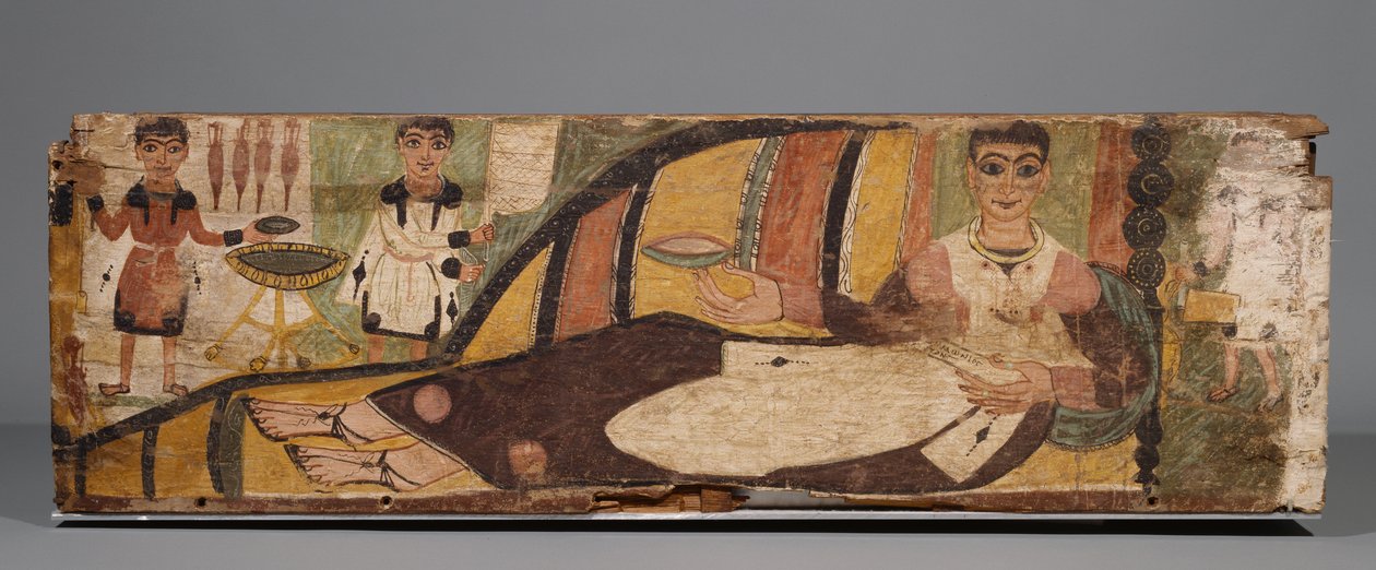 Fragmente eines bemalten Sarkophags, 4. Jahrhundert n. Chr. von Roman Period Egyptian