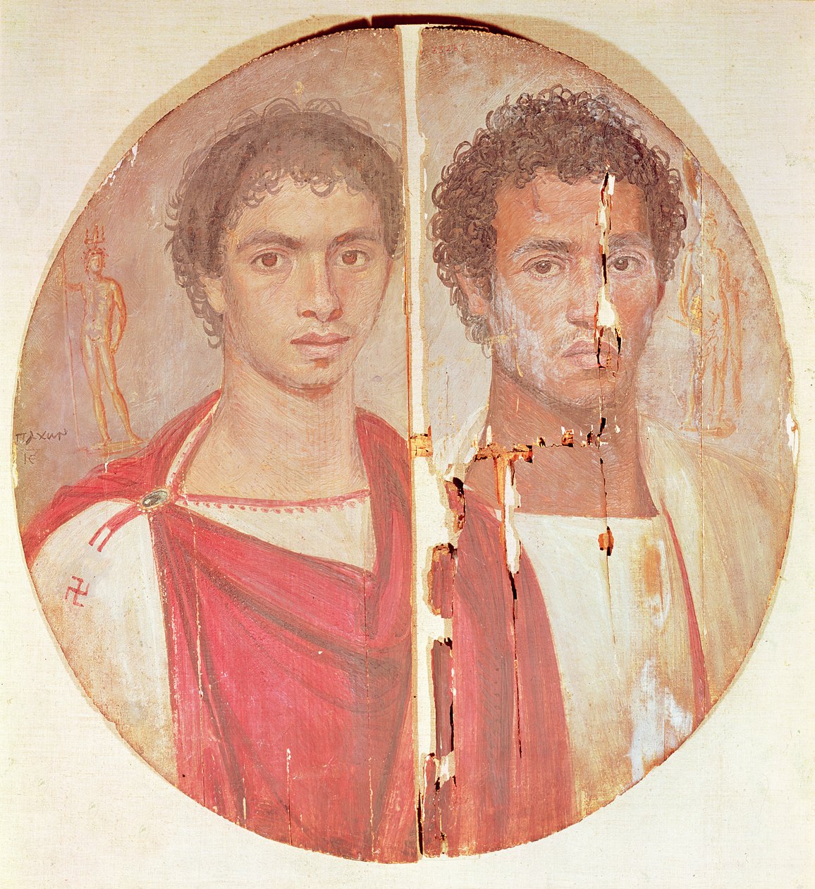 Porträt von zwei Brüdern von Roman Period Egyptian