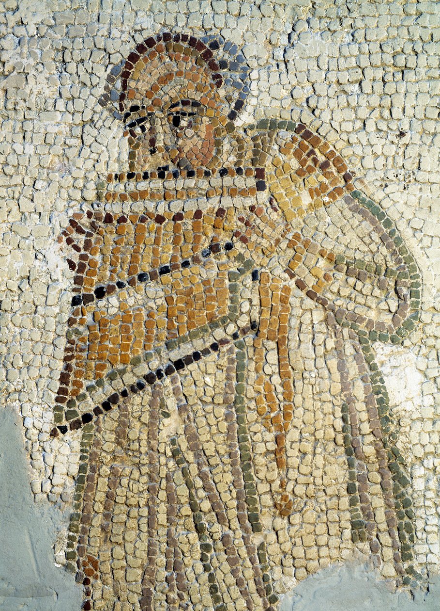 Ein Panflötenspieler (Mosaik) von Roman