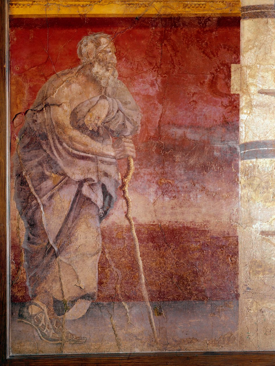 Ein Philosoph, Detail (Fresko) von Roman