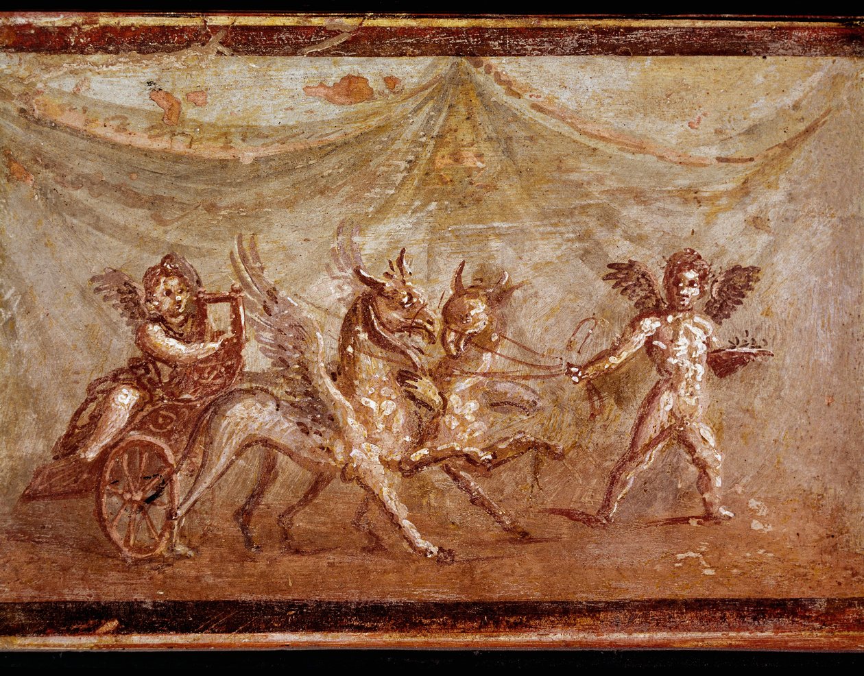 Amor spielt mit Hippogreifen von Roman