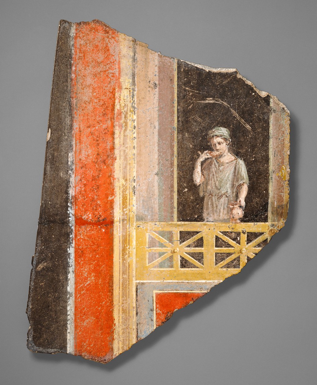 Fragment einer Frau auf einem Balkon von Roman