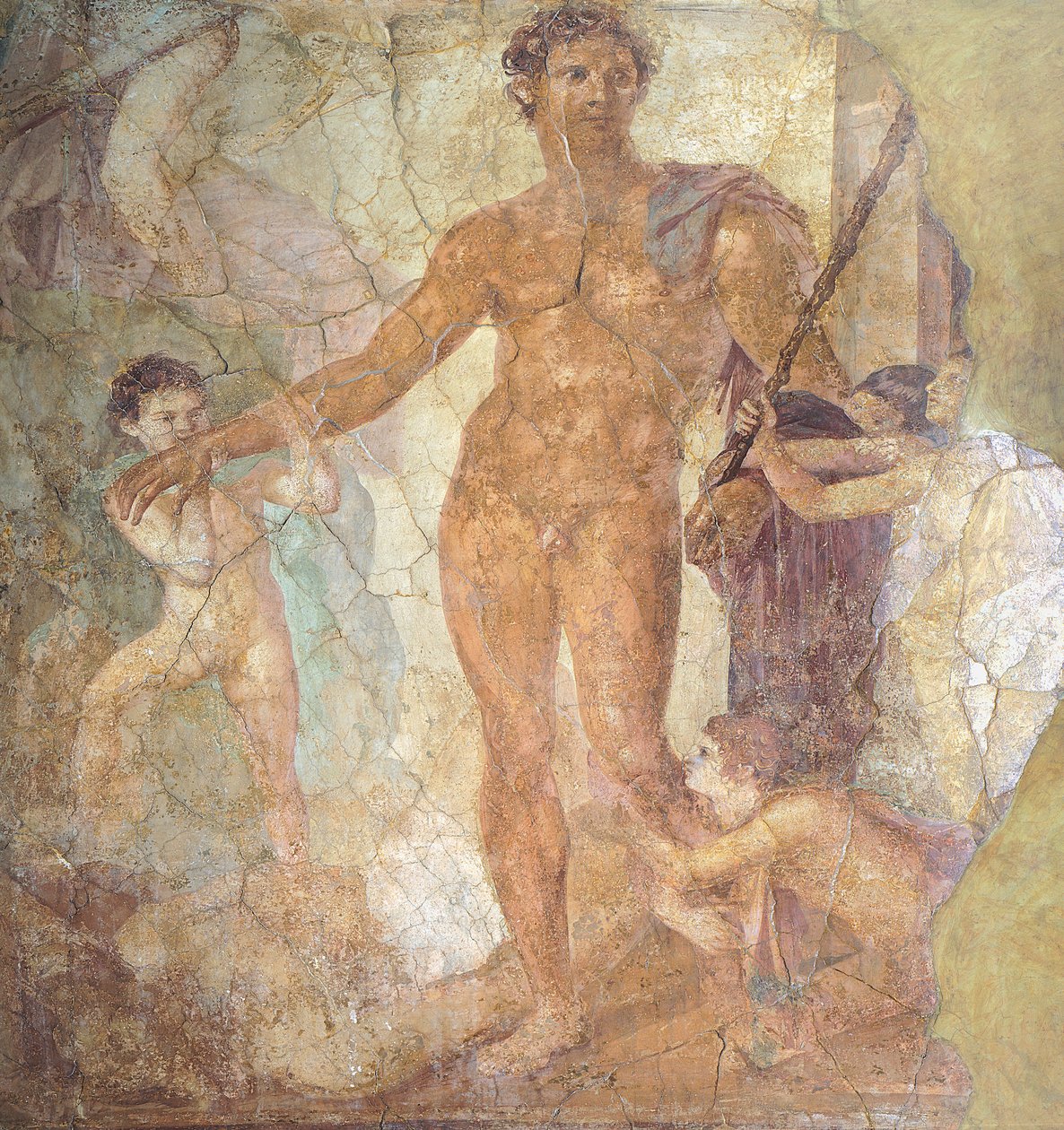 Fresko, das Theseus Befreier darstellt von Roman