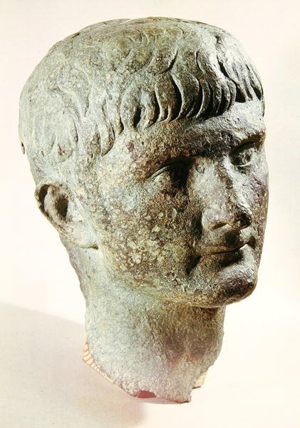 Kopf von Tiberius (42 v. Chr.-37 n. Chr.) von Roman