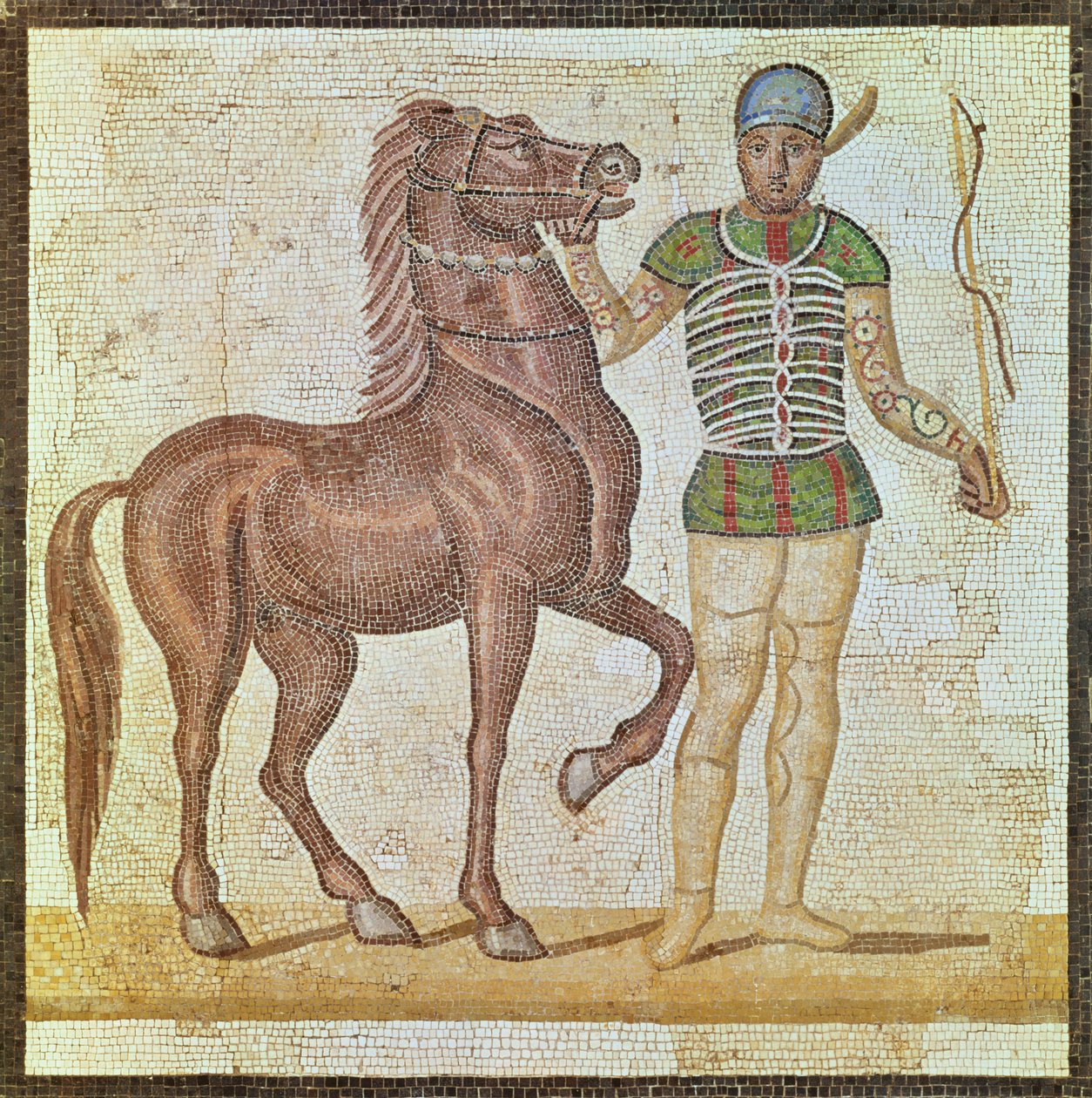 Reiter in Rennfarben von Roman