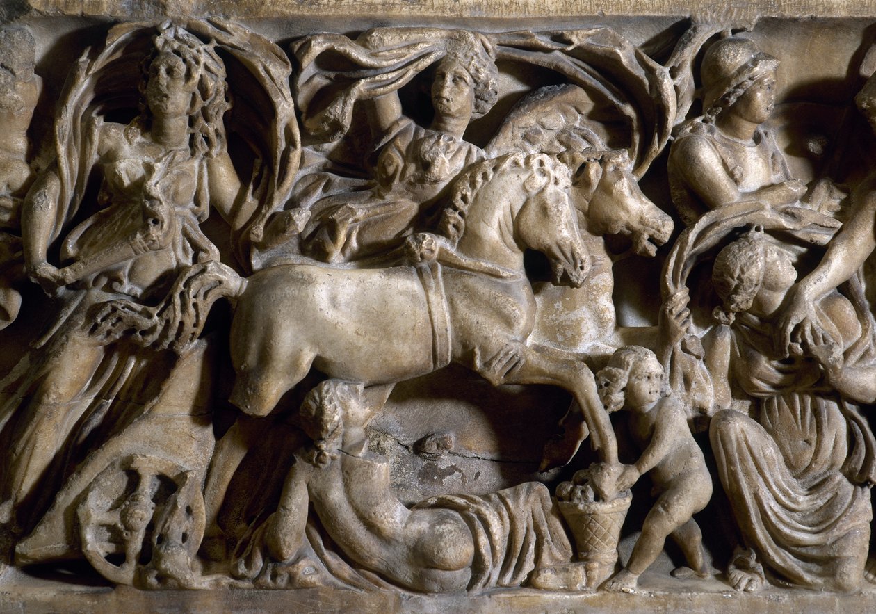 Entführung der Proserpina (Detail) (Marmor) von Roman