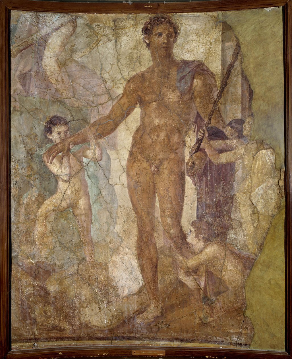 Theseus Befreier (und der Minotaurus). Fresko von Roman