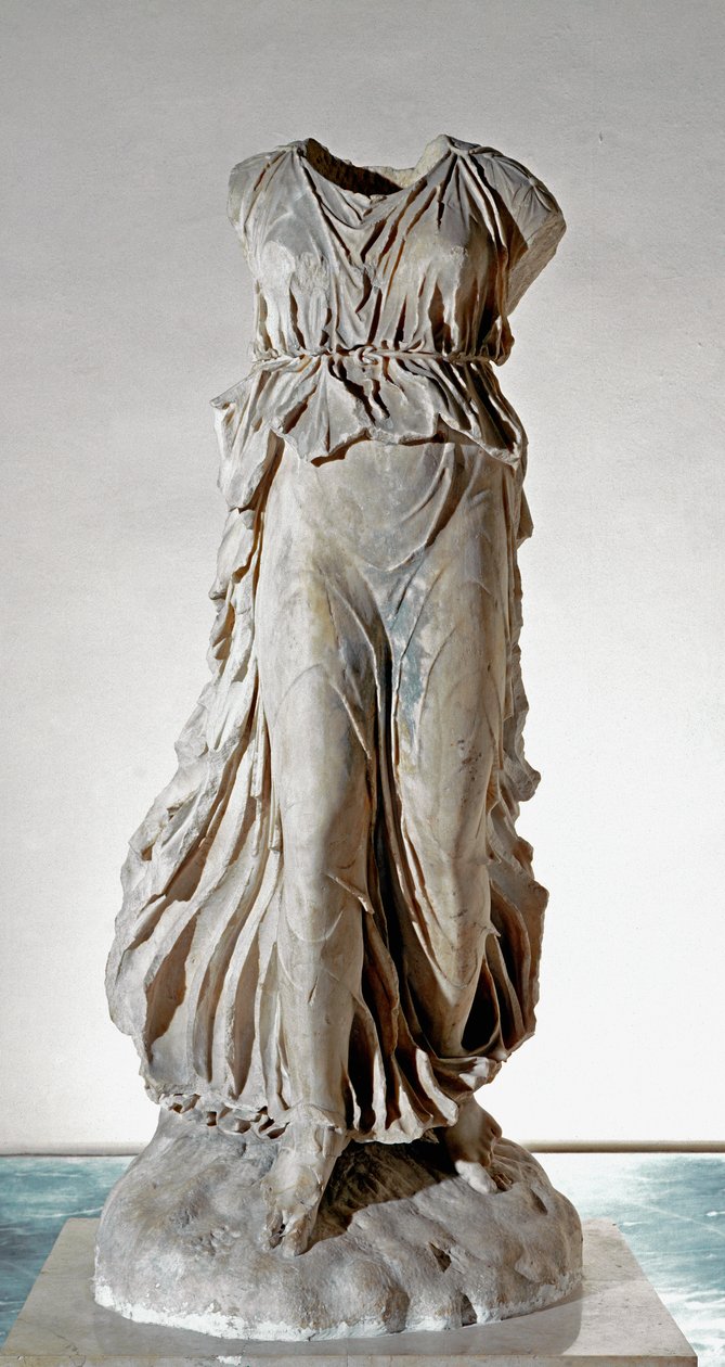 Weiße Marmorstatue der Nike von Roman