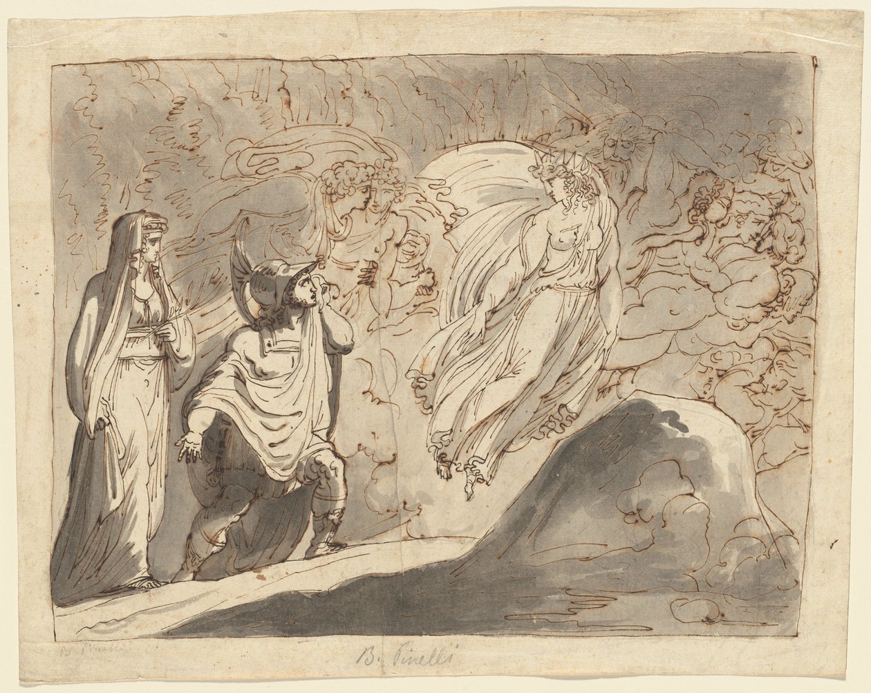 Aeneas in der Unterwelt von Roman 18th Century