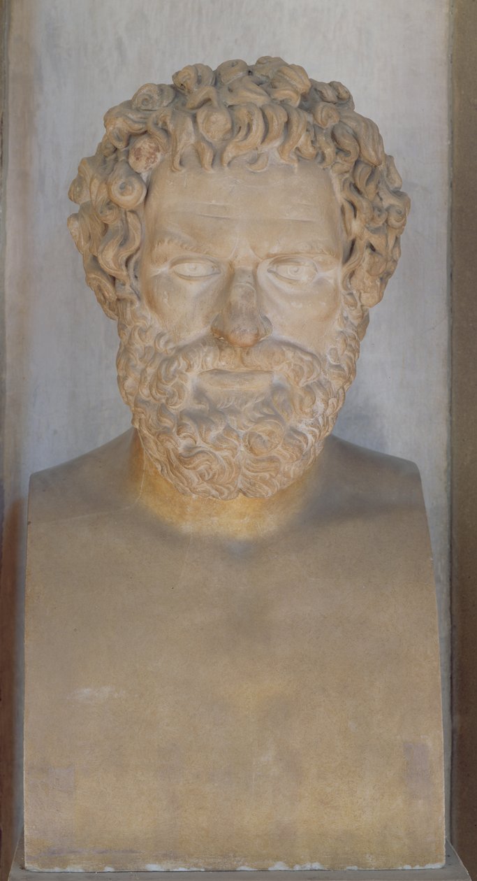 Büste von Sophokles (Marmor) von Roman Roman
