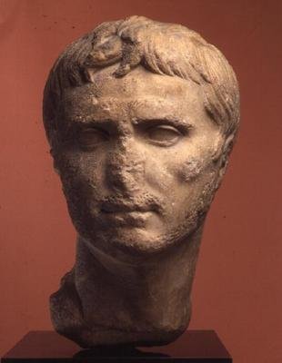 Kopf des Augustus, 8. Jahrhundert n. Chr. von Roman Roman