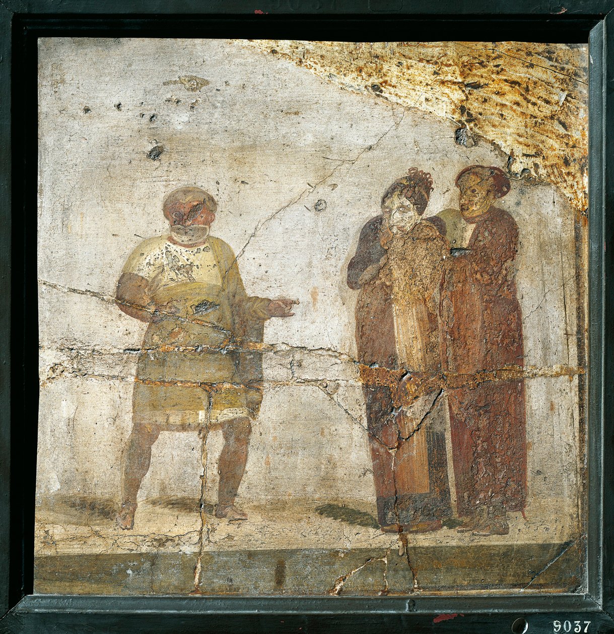 Italien, Kampanien, Pompeji, Theaterszene, Fresko von Roman Roman