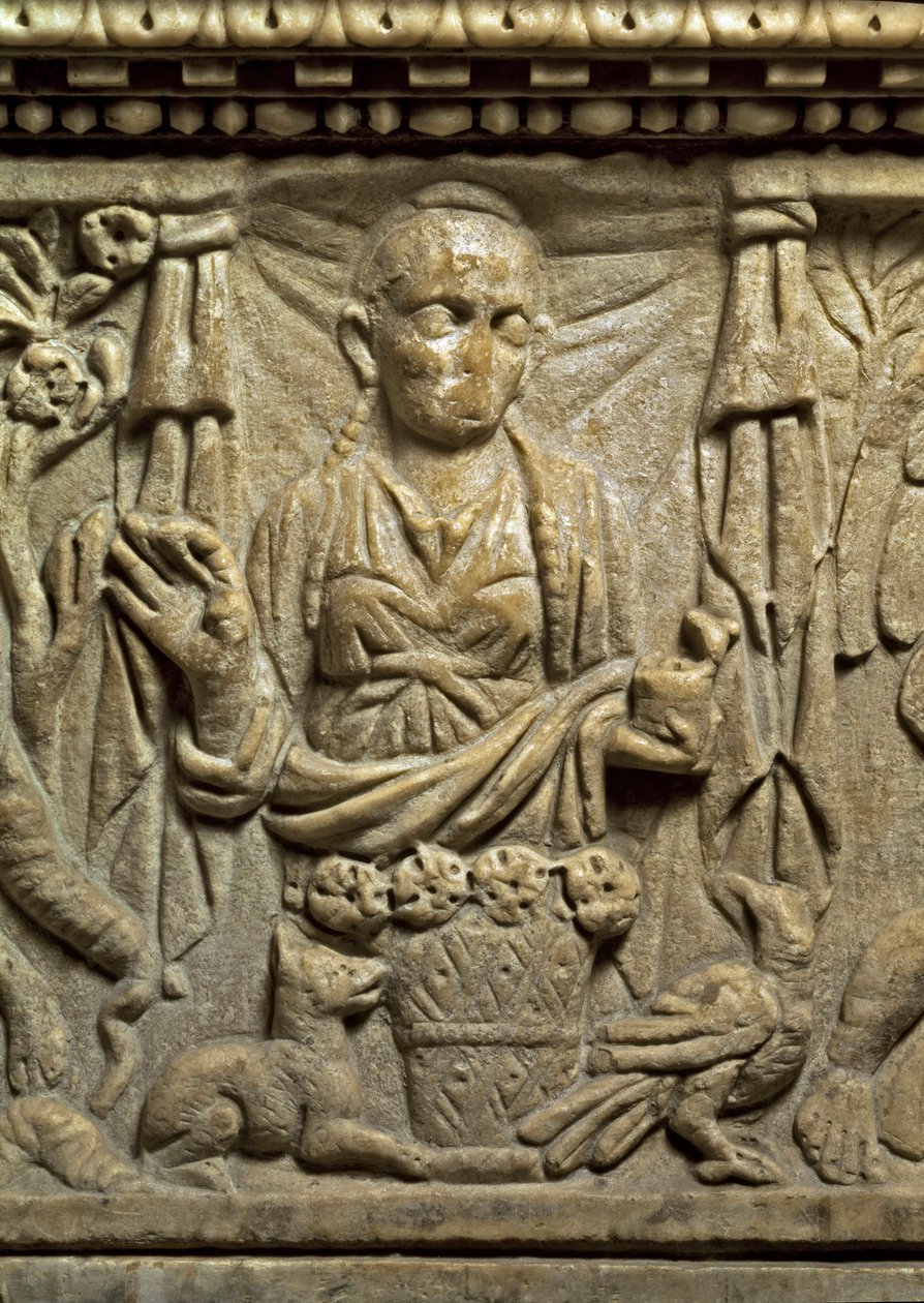 Darstellung eines Floristen (Relief) von Roman Roman