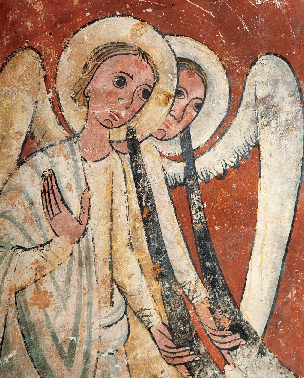 Engel mit großen Trompeten beim Jüngsten Gericht von Romanesque