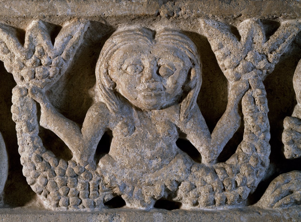 Zweischwänzige Meerjungfrau (Detail) von Romanesque