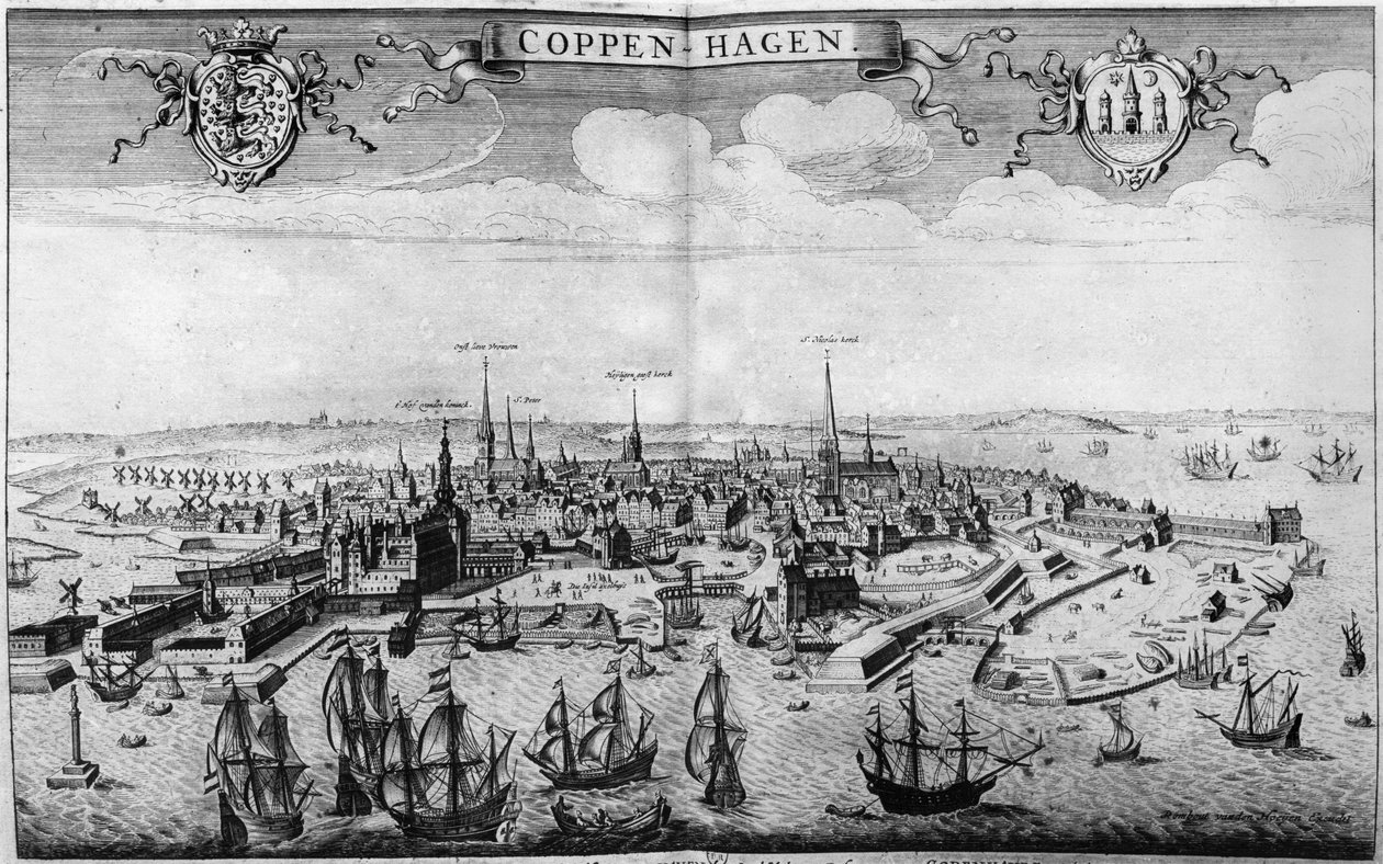 Ansicht von Kopenhagen von Rombout Van den Hoeye