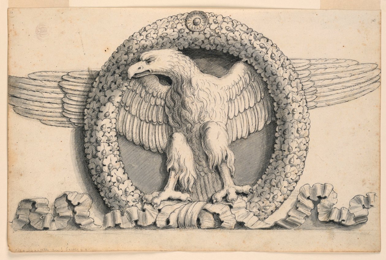 Eichenlaubkranz mit Adler von Romolo Achille Liverani