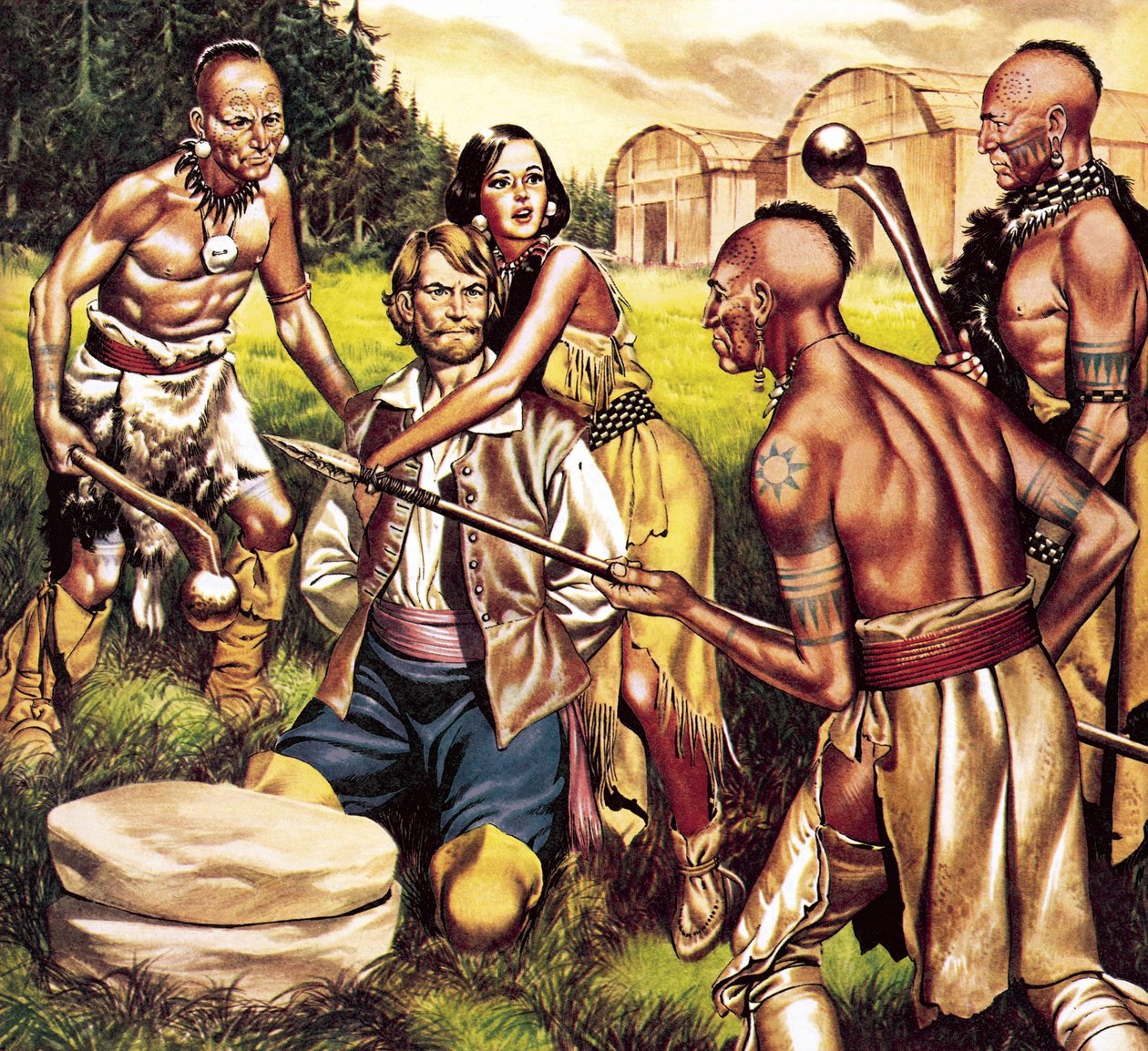 Captain John Smith und Pocahontas von Ron Embleton
