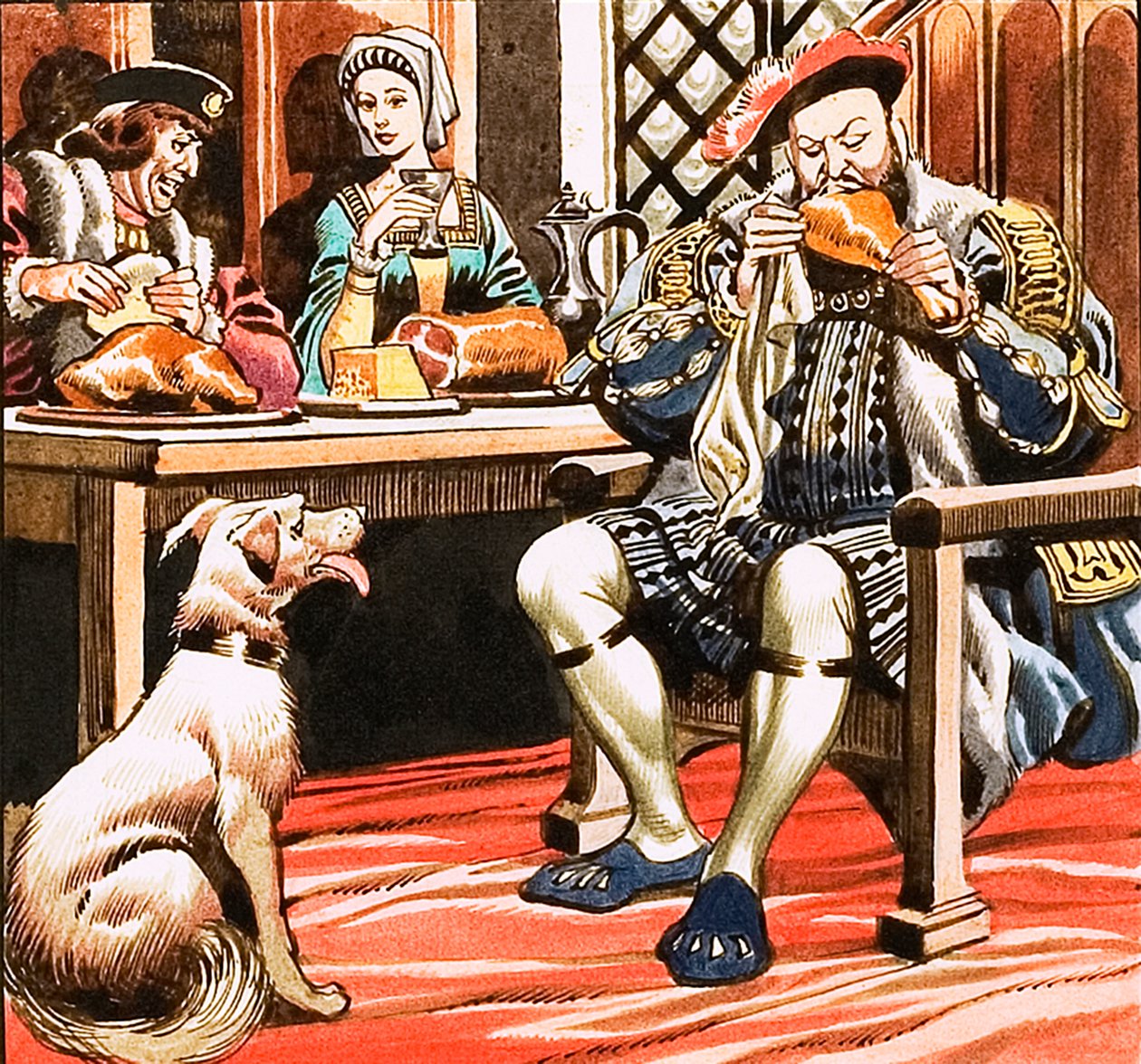 König Heinrich VIII. beim Essen von Ron Embleton