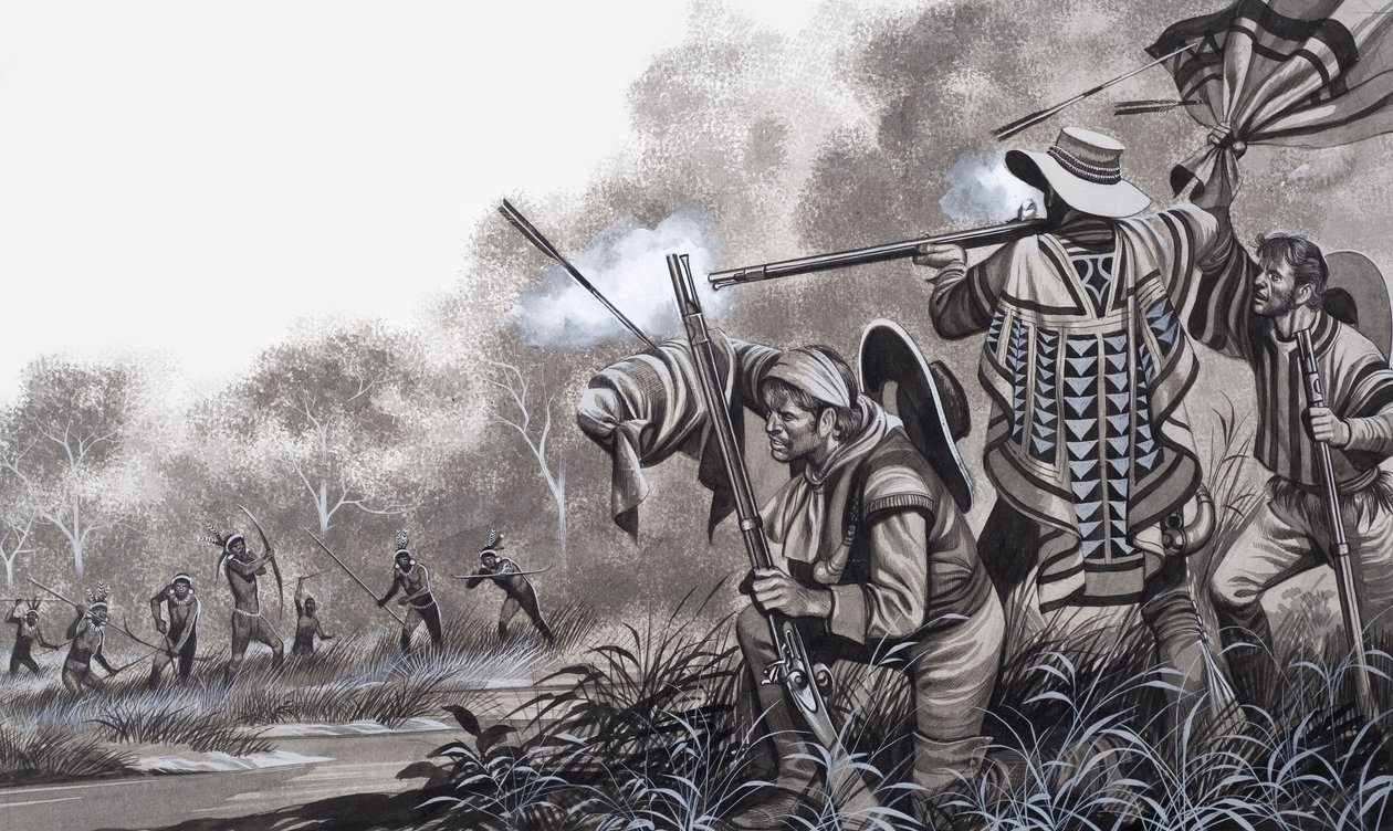 Unter Angriff der Chavante-Indianer von Ron Embleton
