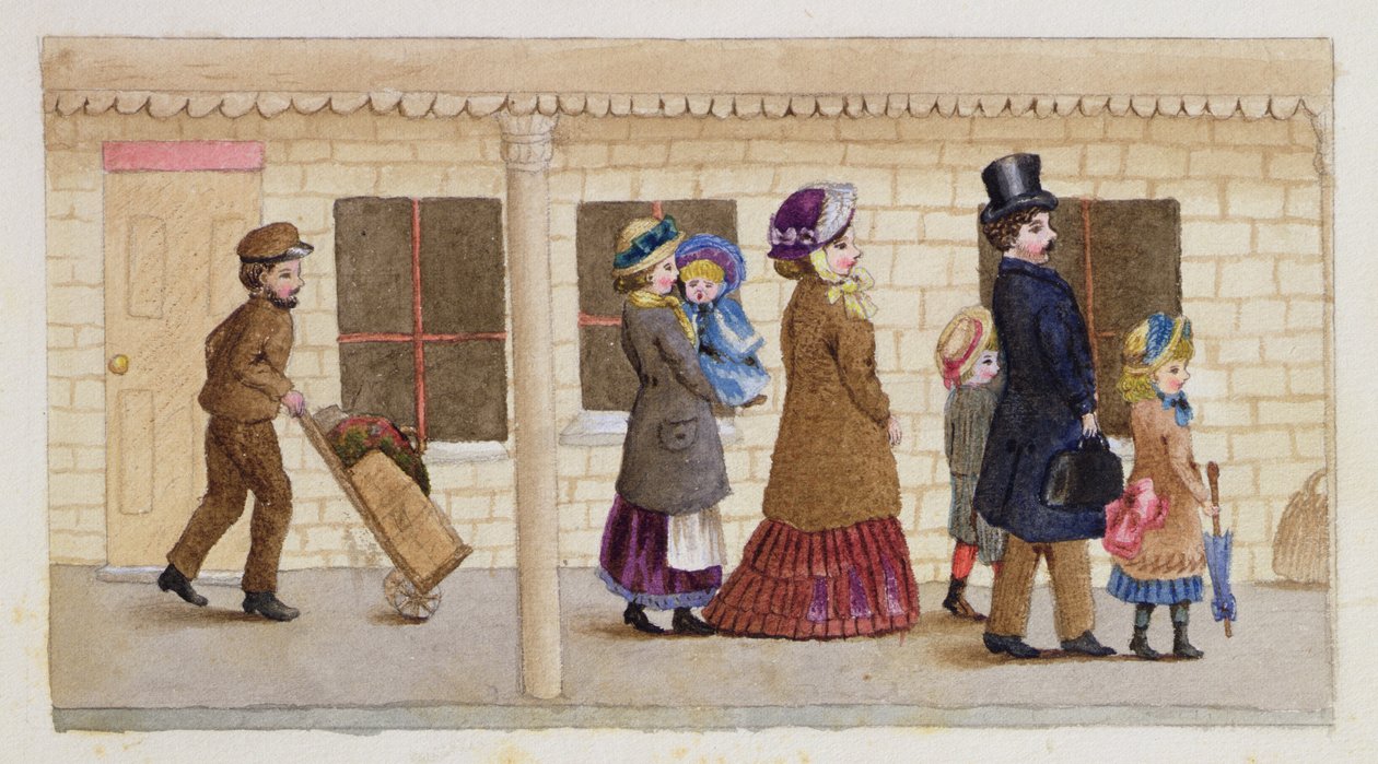 Auf dem Bahnsteig, Addiscombe, 1883 von Rosa Clementina Petherick